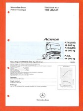 MERCEDES TRUCKS / ACTROS / TRACTEUR 4X2 / TYPE 1835 LSE - LSN / FICHE TECHNIQUE