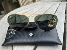 lunettes de soleil ray ban Aviateur Or Vintage Années 90