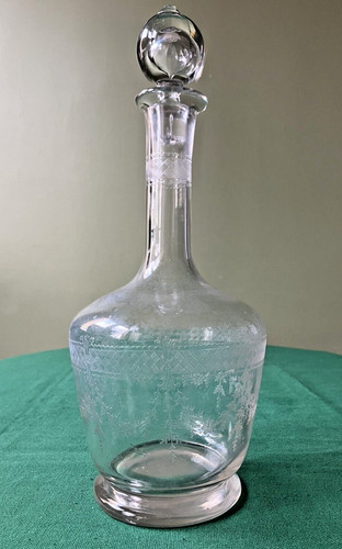 Carafe cristal gravé - en,