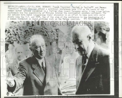 1961 press photo - photo, de