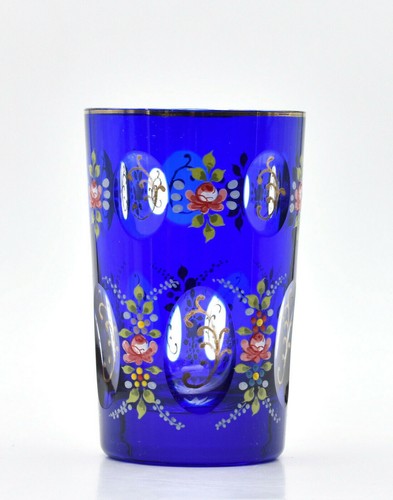 Verre cristal overlay bleu