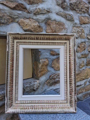 Cadre ancien bois sculpté - ancien, 3f