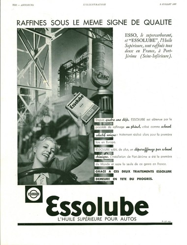 Publicité ancienne huile pour
