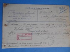 Lettre ancienne : L'Alimentation Mancelle - Maison Léon Beau - Le Mans - 1935