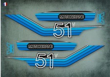 Motobécane - kit Autocollants sickers 51V bleu