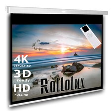 Rollolux Écran projection motorisé home cinéma 220 x 180 (214x160) 4:3 HDTV 4K