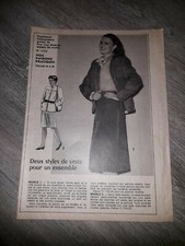 patron de couture 2 vestes année 70 vintage