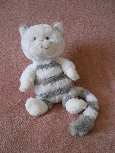 Doudou peluche chat blanc - chat,