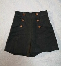 Jupe short grise coton polyester doublée T36 Zara (2502052)