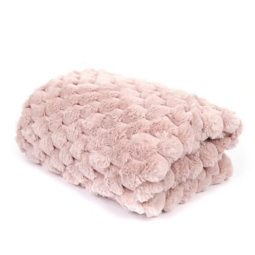 Plaid imitation fourrure uni - imitation,
