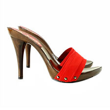 Mule Rouge -hauteur Du Talon