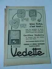 Publicité 1958 - Vedette
