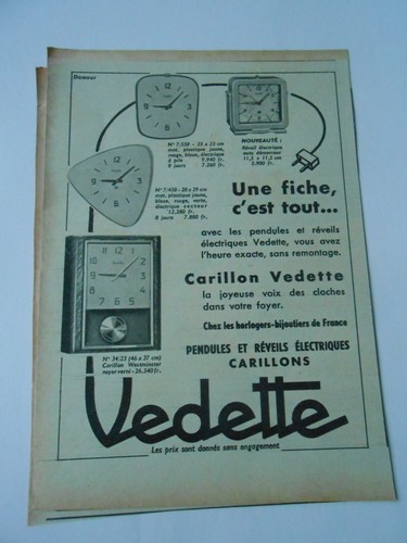 Publicité 1958 vedette - 1958,
