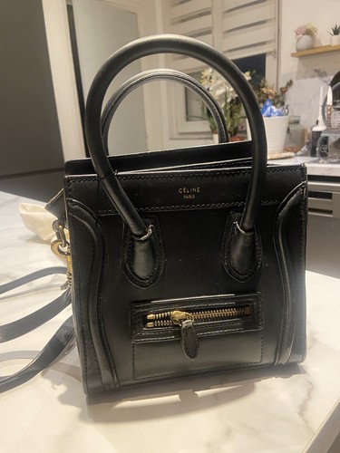 Sac céline luggage noir cuir - noir,