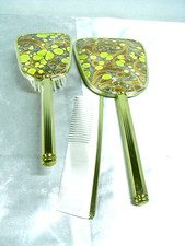 ?? NÉCESSAIRE DE TOILETTE COIFFURE VINTAGE MIROIR BROSSE PEIGNE