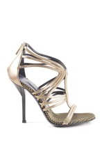 VIONNET Escarpin Salomé Dames Escarpins T EU 37 bleu-doré élégant