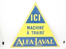 PLAQUE EMAILLEE - ALFA LAVAL - ICI MACHINE A TRAIRE - AGRICOLE - ENAMEL PLATE