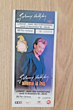 JOHNNY HALLYDAY Ticket Billet