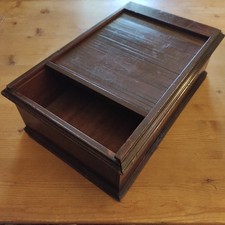 Secrétaire En Bois Antique Avec Roulant Bureau Armoire Vintage Vers 1920