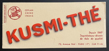 BUVARD PUBLICITAIRE  "  KUSMI THE - CEYLAN INDES CHINE    "