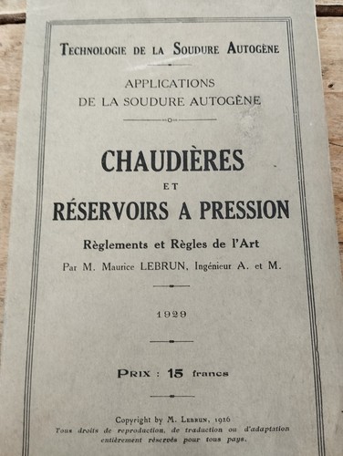 Livre chaudières - livre, et