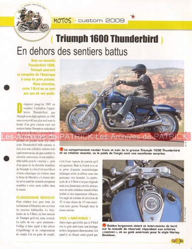 Triumph 1600 thunderbird 2009 - triumph,