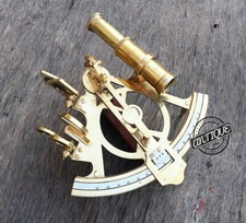 Ancienne échelle de sextant de navigation en bois/laiton Nautica vintage Astr...