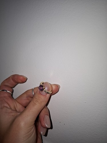 Bague améthyste et - or,