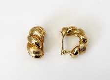 Boucles d'oreilles demi créoles ORENA  vintage 1980s