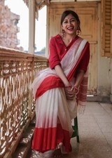Sari de mariage indien rouge