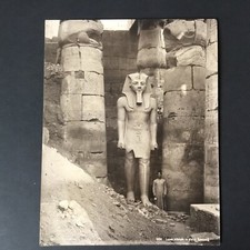 Photoglob Égypte Louxor Statue Ramses II Photo Albuminé vers 1920 Photographie