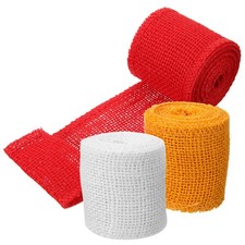 3 Pcs Rouleau Toile De Jute