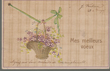 CARTE POSTALE RELIEF GAUFREE