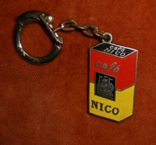 Porte clés café nico métal - café,