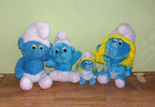 Lot de 4 peluches Schtroumpfs vintage