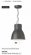 IKEA HEKTAR Steel Pendant