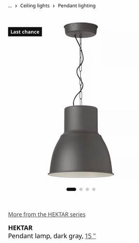 Ikea hektar steel pendant - ikea,