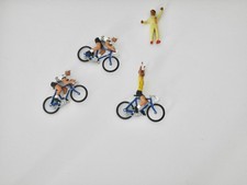 Norev - lot   4 figurines Cycliste Tour De France Equipe Peugeot Bp Michelin