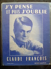 Partition Claude FRANCOIS "J'y pense et puis j'oublie" - Ed. Ray VENTURA 1962