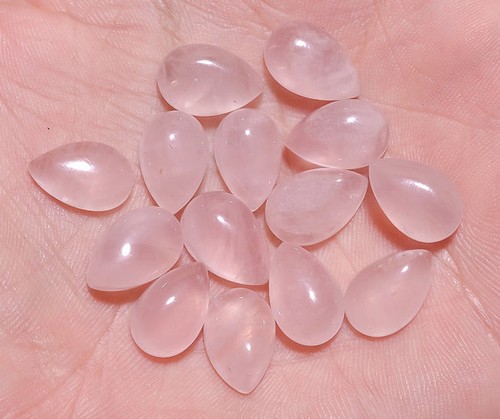 Naturel rose quartz poire - naturel,