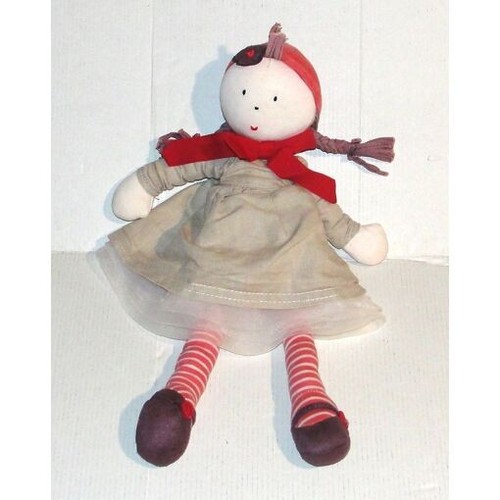Doudou poupée chiffon rayé - doudou,