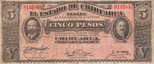 Mexico chihuahua pesos 1914 - mexico,