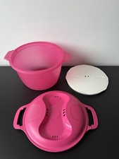 TUPPERWARE cuiseur à riz micro-ondes 2,2L  Mauve violet Rose TBE