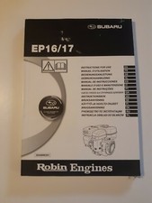 manuel d utilisation de moteur robin Subaru EP16 EP17