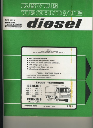 Revue technique diesel - technique,