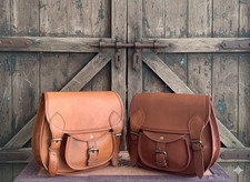 Grand Sacoche De Moto En Cuir