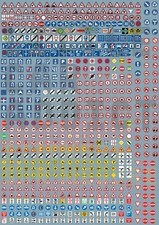 Décalcomanie à l'eau 1:87, Panneaux signalisation, train HO, maquette, diorama