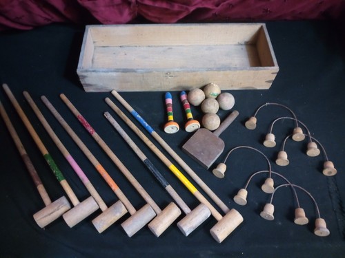 Ancien mini jeu croquet - ancien, de