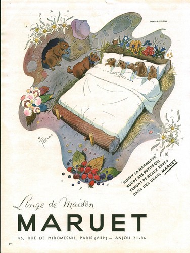 Publicité ancienne linge - , de