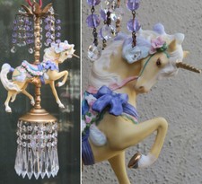 Porcelain carousel unicorn - carousel,
